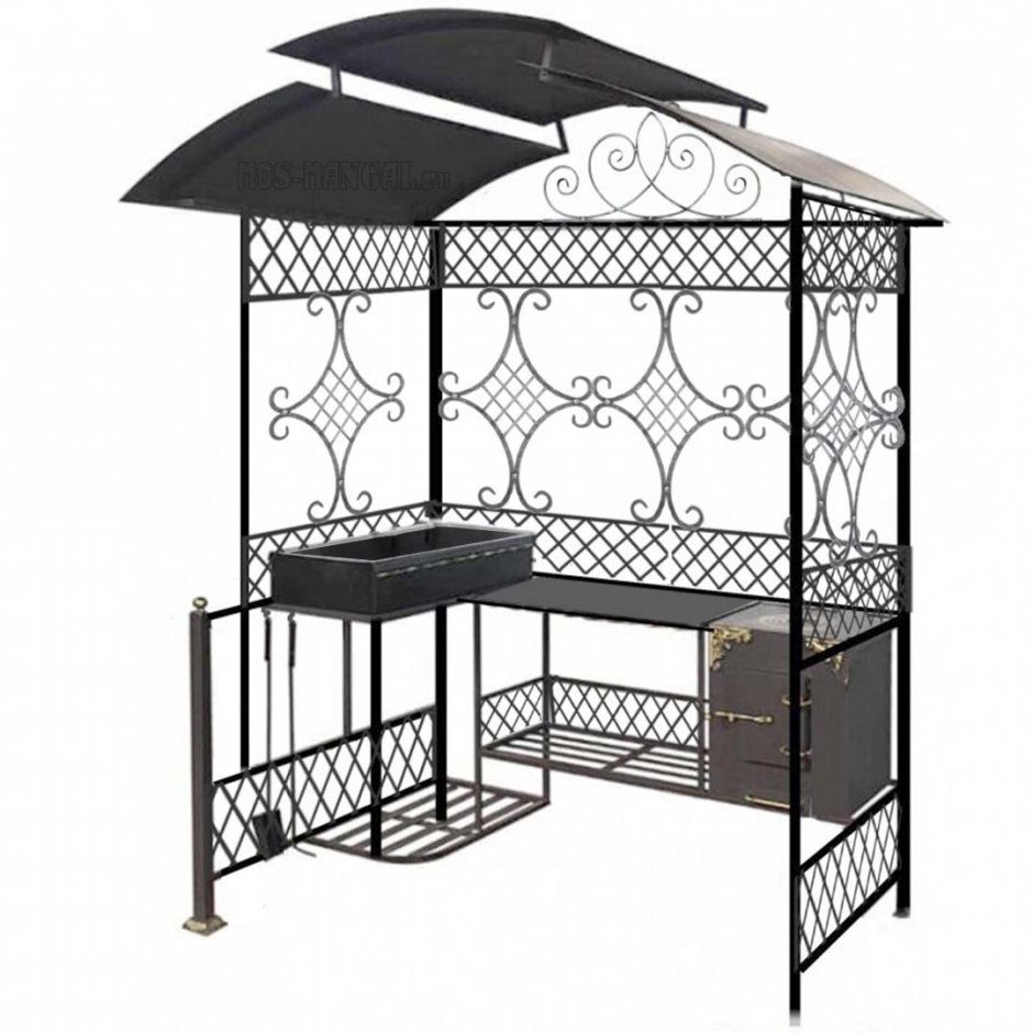 Мангал Элит с крышей Мэл 4 1