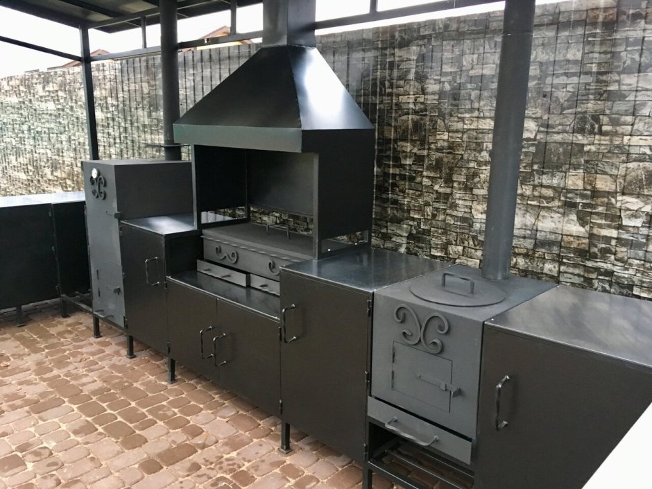 Железная барбекюшница казан, мангал