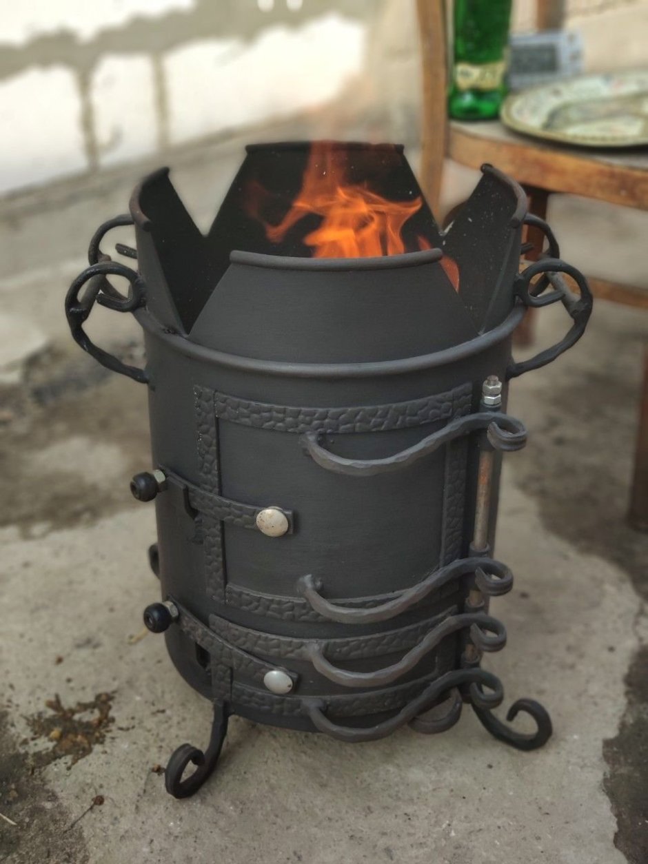 Печь для казана из АГВ 80