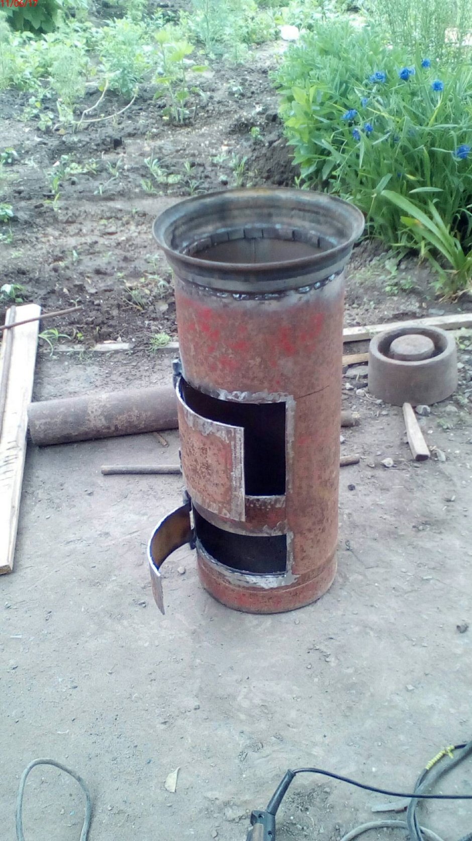 Печь под казан из газового баллона 25л