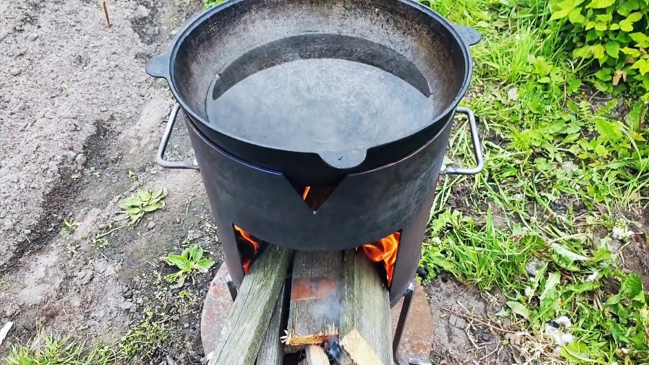 Печь под казан из газового баллона