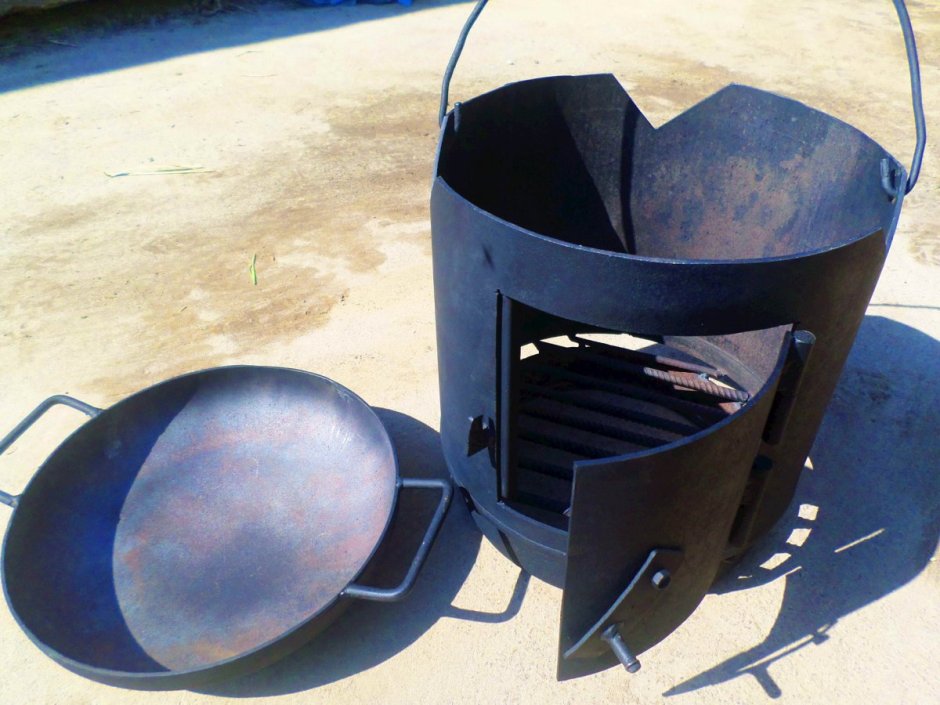 Печь для казана из газового баллона