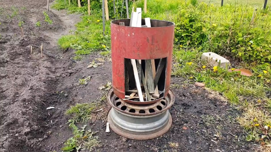 Печь под казан из газового баллона