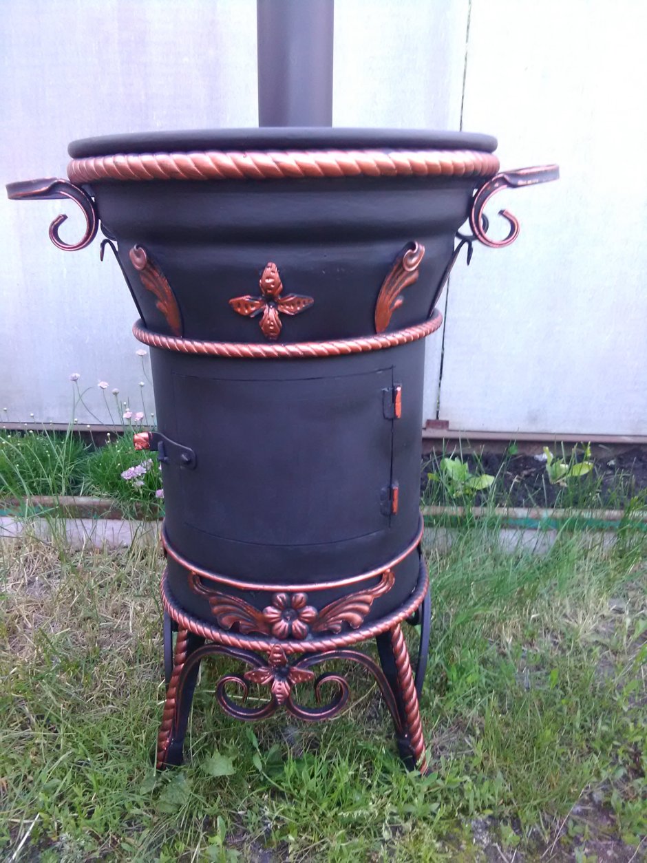 Печь под казан 12л из газового баллона диаметр