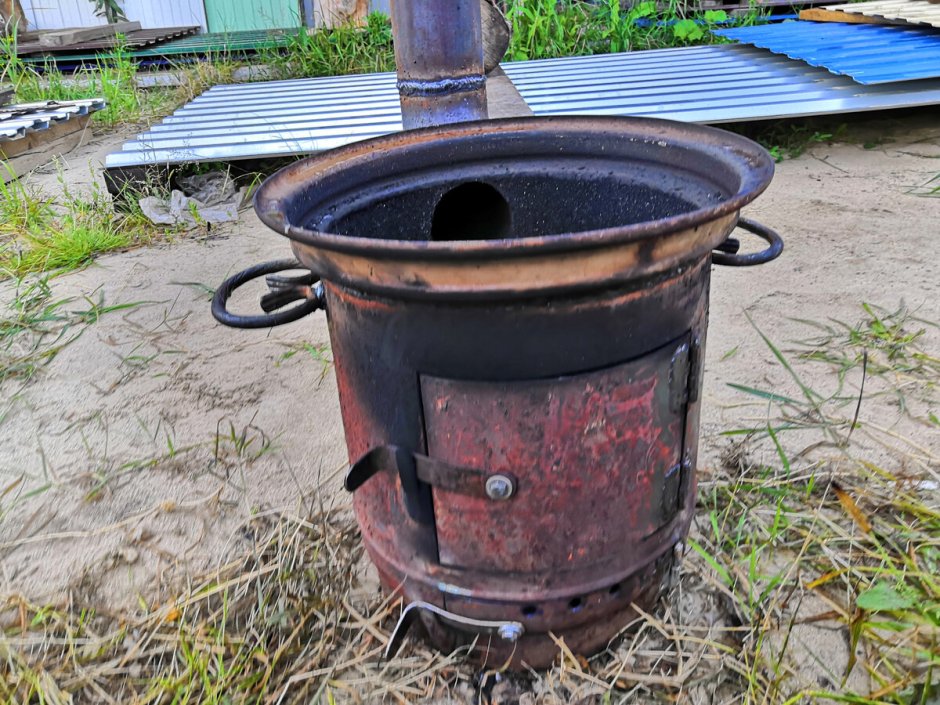 Печка под казан из газового баллона