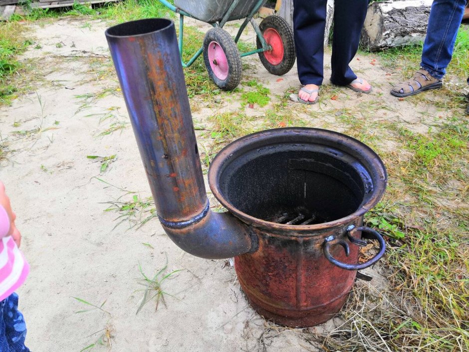 Печь из 27 л газового баллона под казан