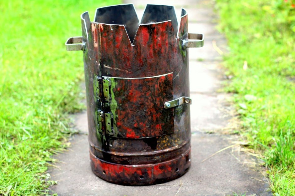 Печь для казана из газового баллона
