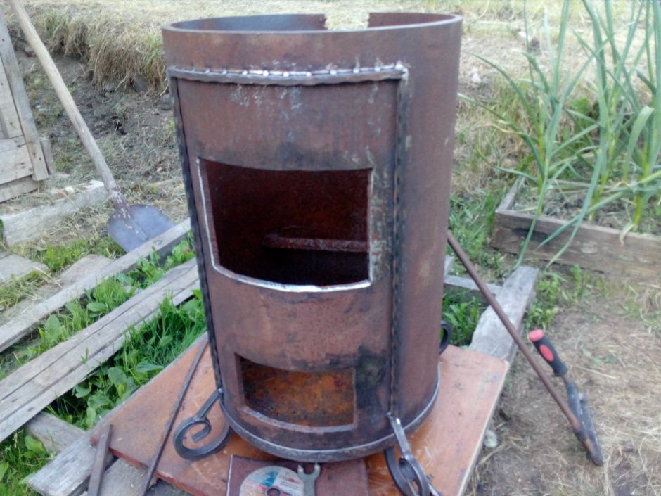Печь под казан из 530 трубы