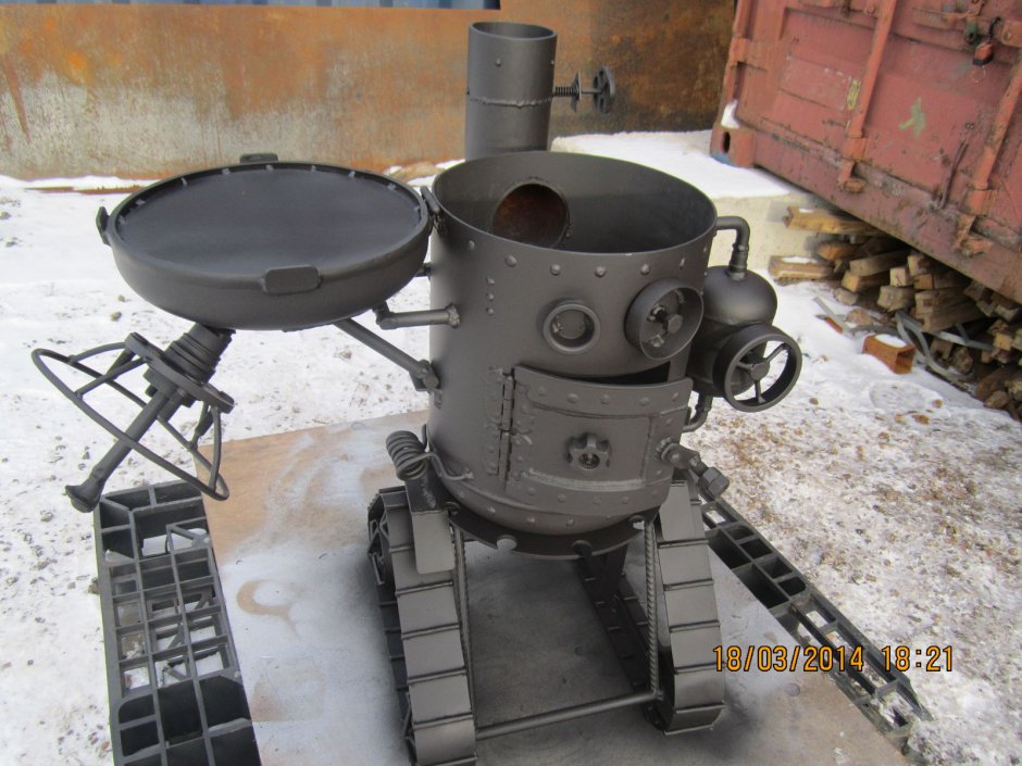 Печка с дисков автомобильных для казана