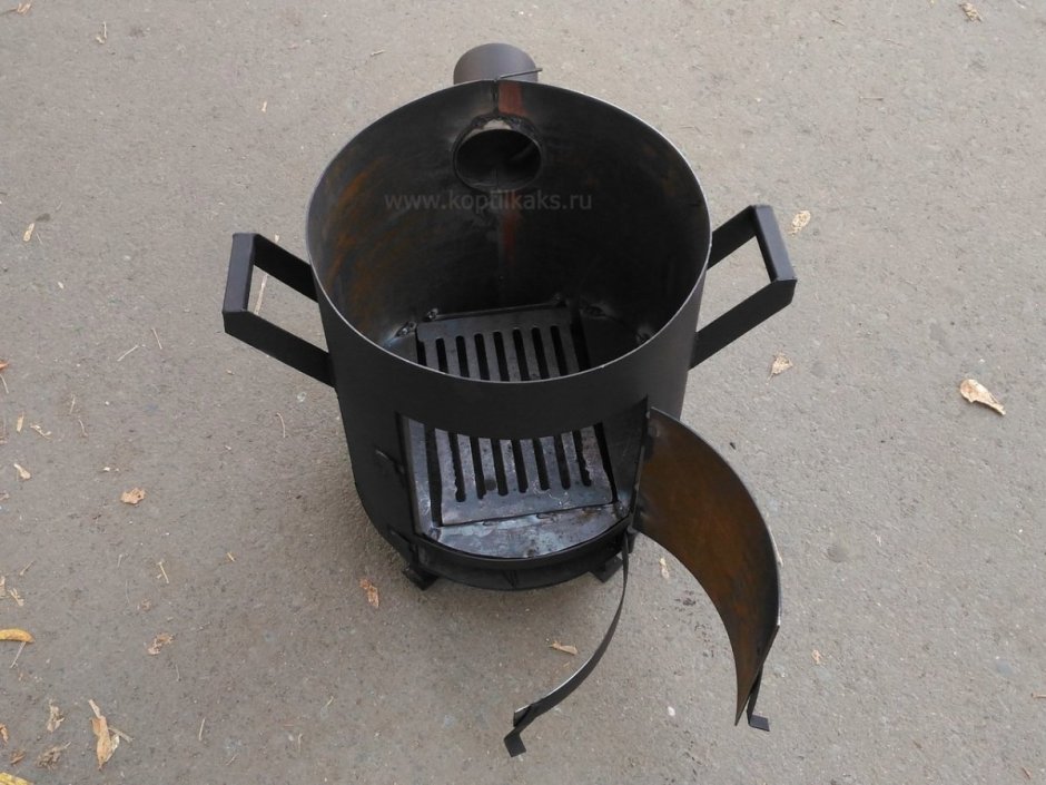 Печь под казан d390 (шибер,зольник) 3мм