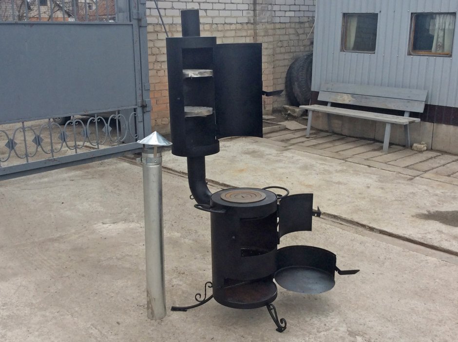 Печь щепочница под казан
