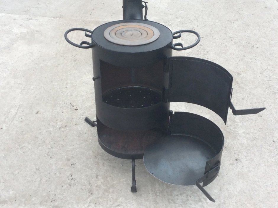 Круглая печка для казана