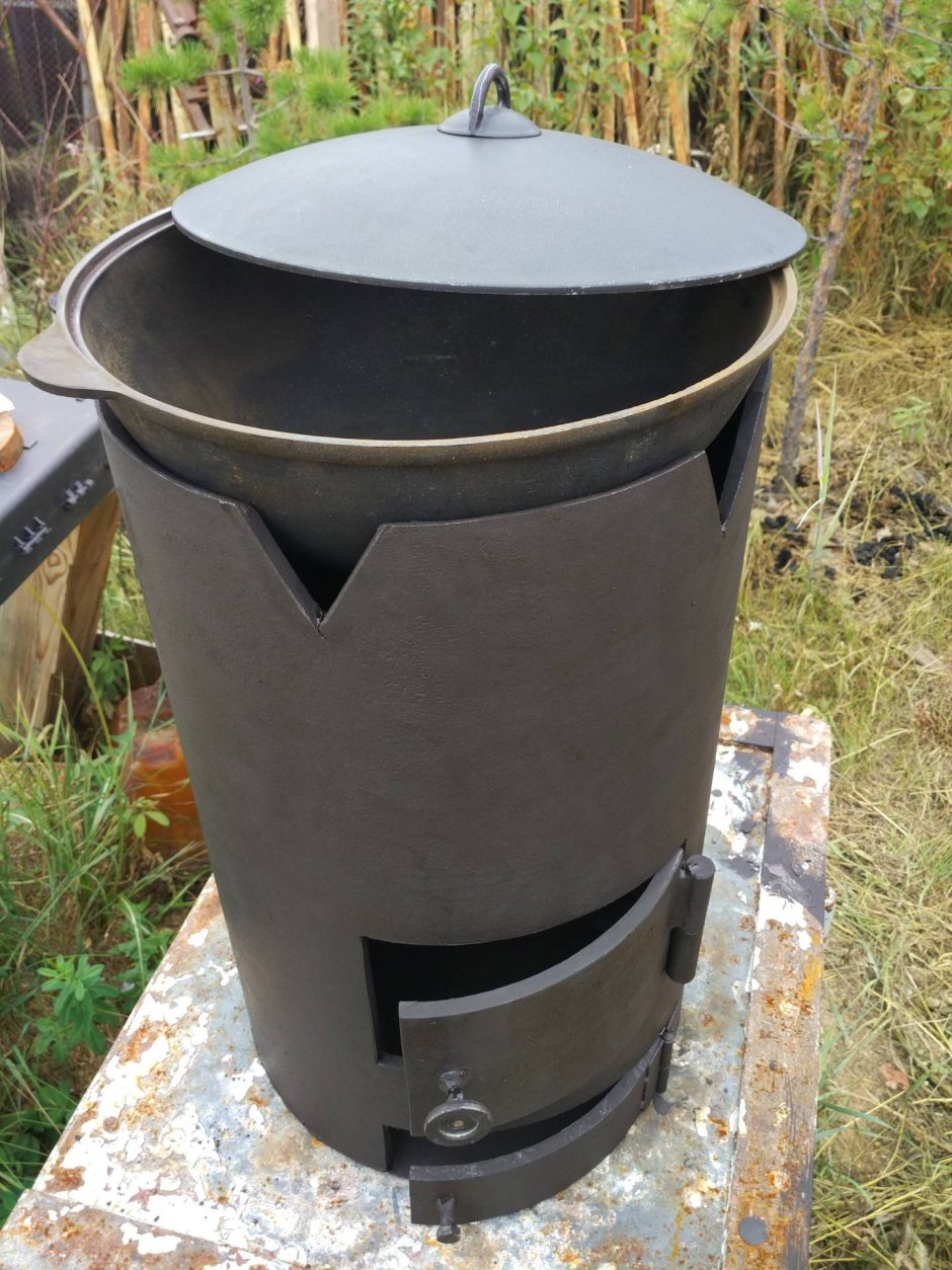 Печь для казана из 325 трубы