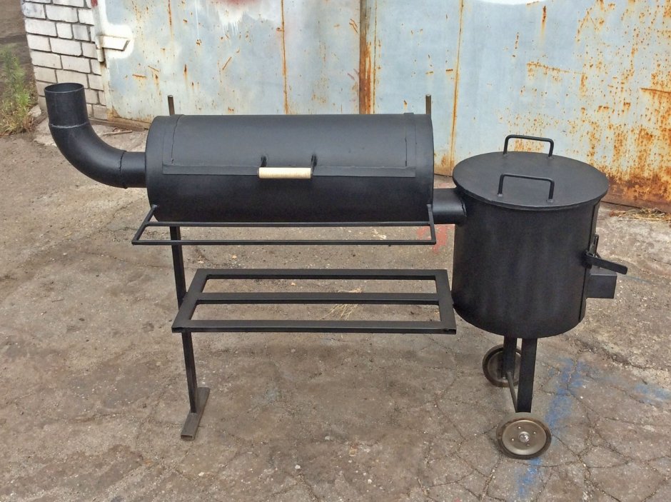 Мангал из газового баллона с казаном