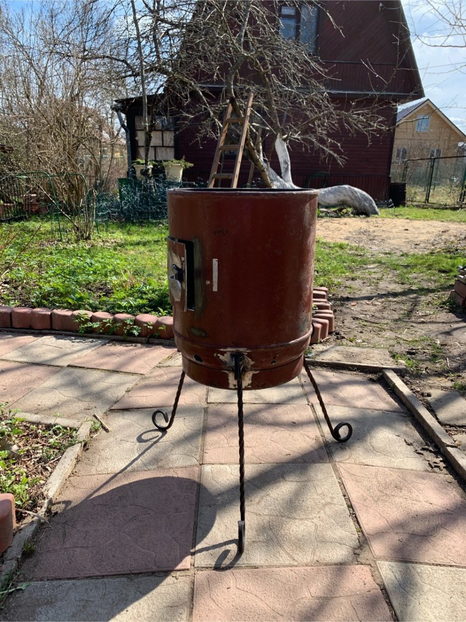 Печь из 27 л газового баллона под казан