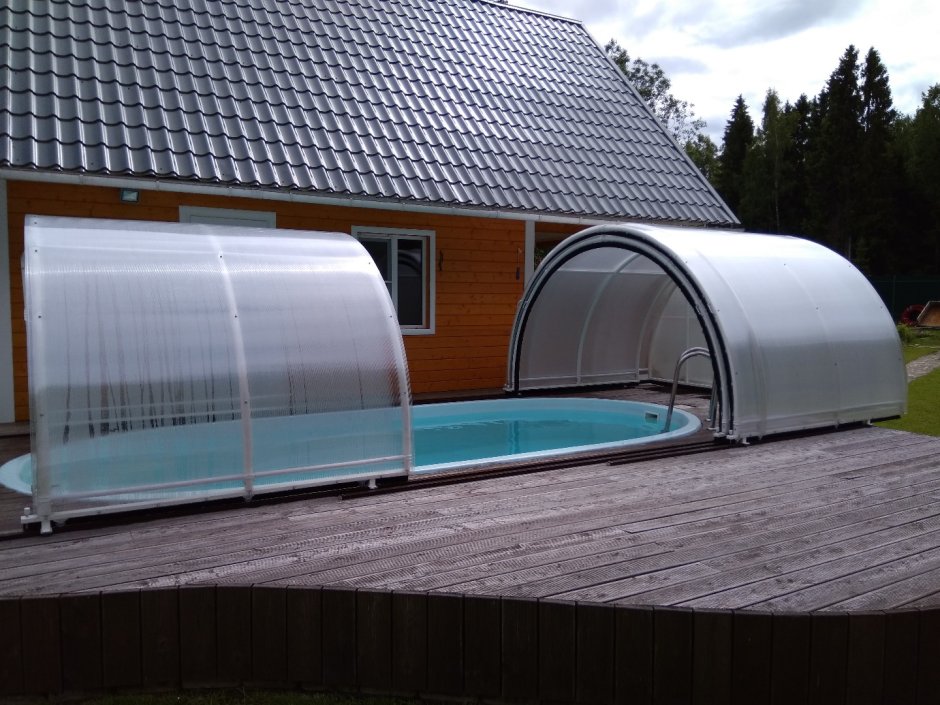 Раздвижная крыша для бассейна