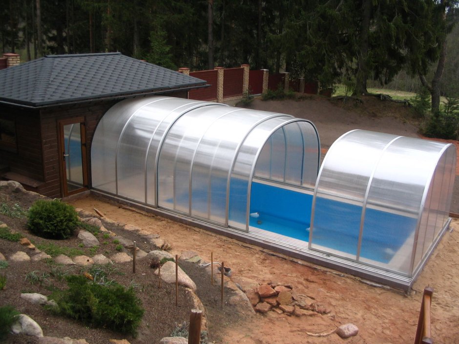 Раздвижная крыша для бассейна