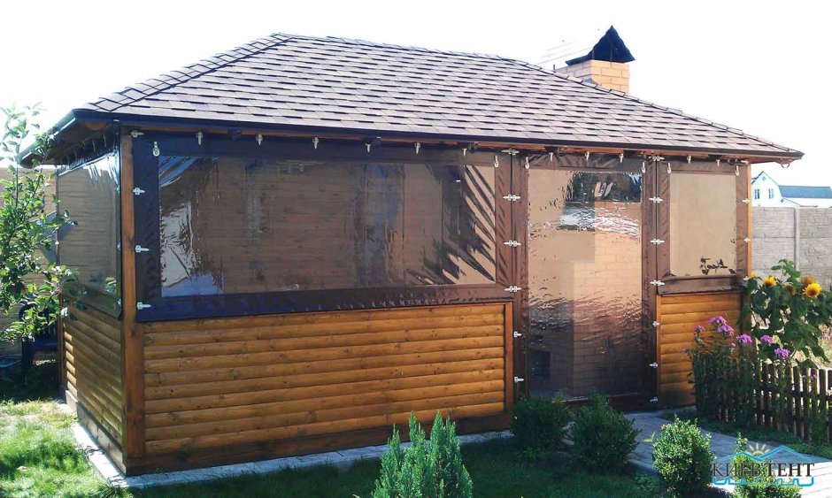 Отделка беседки снаружи