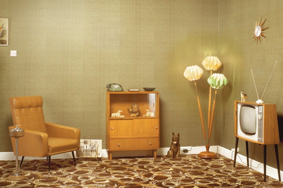 Ретро стиль 70е в интерьере