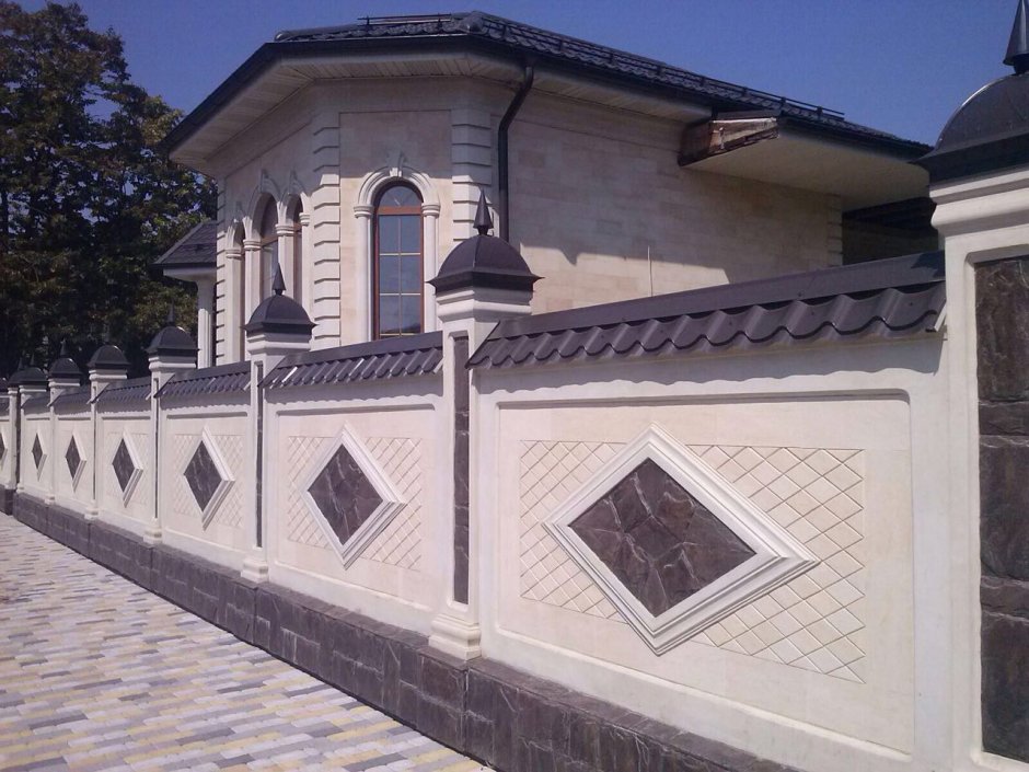 Забор каменный Дагестанский камень