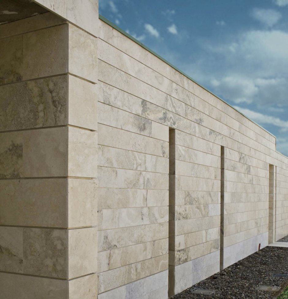 Травертин фасад korka