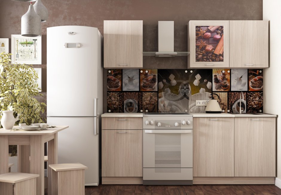 Кухонный гарнитур Легенда 16 1.5м ясень шимо