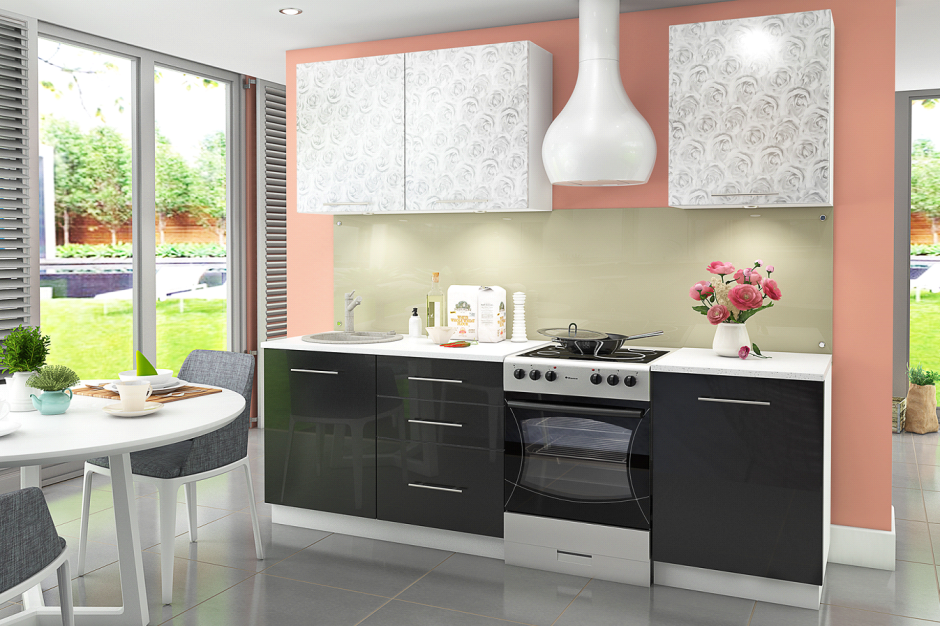 Корсика СТЛ.051.15 кухонный гарнитур белый/Азалия/антрацит