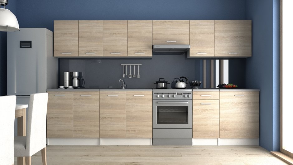 Кухня олива дуб сонома