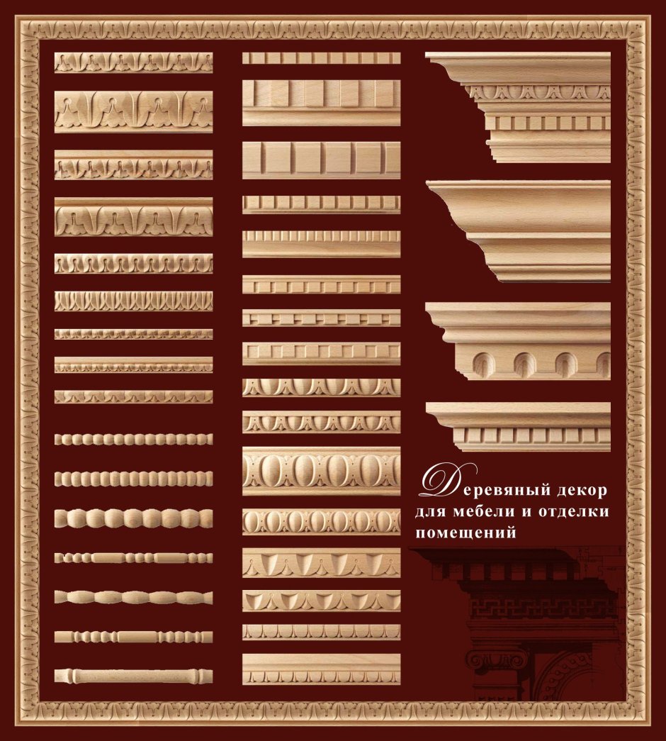 Рисунки форм молдингов