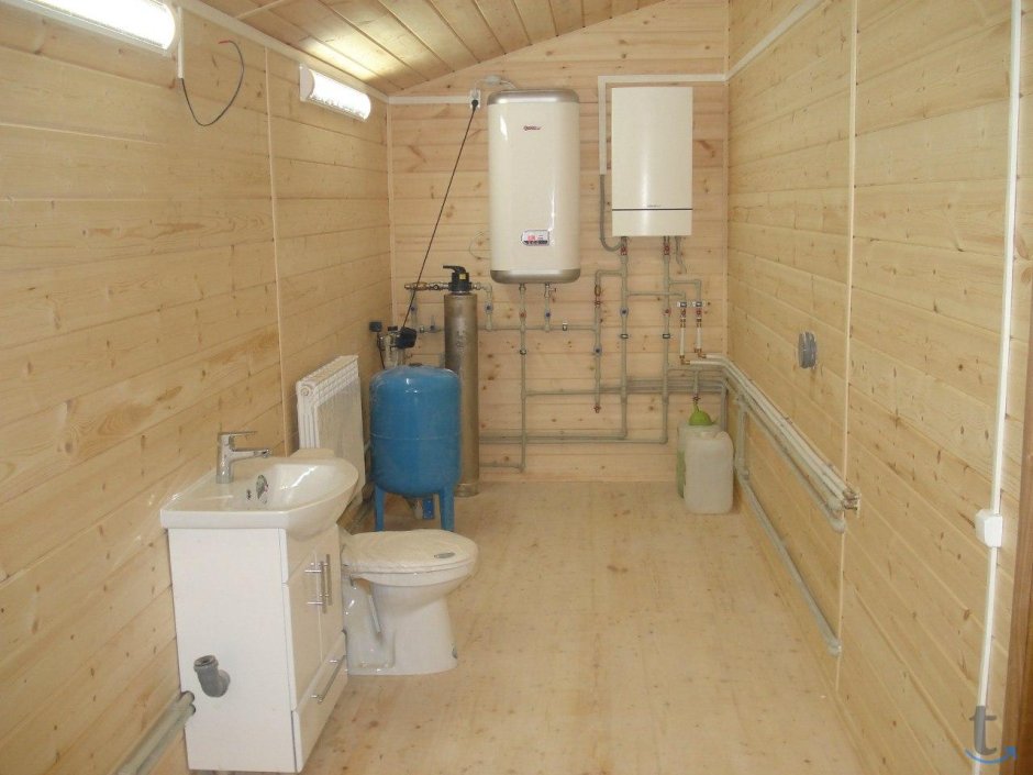 Санузел в котельной