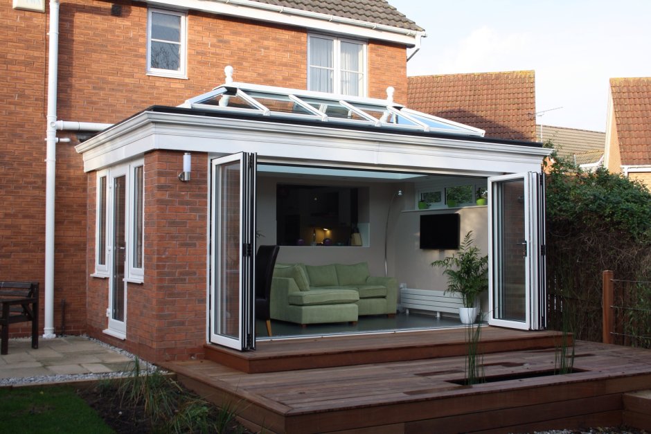 Пристройка веранды с кухней