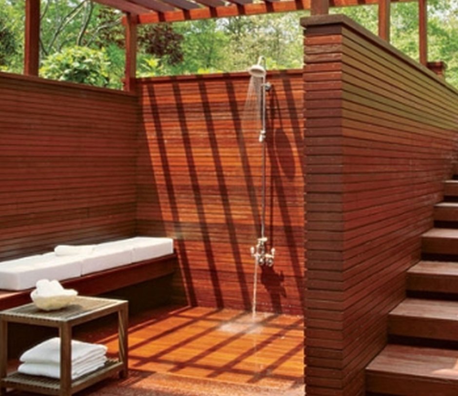 Летний душ на веранде