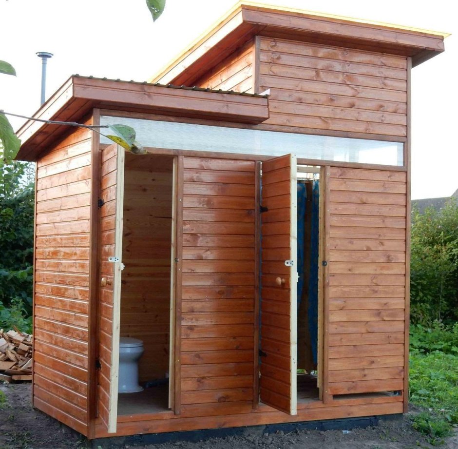 Туалет с душем для дачи