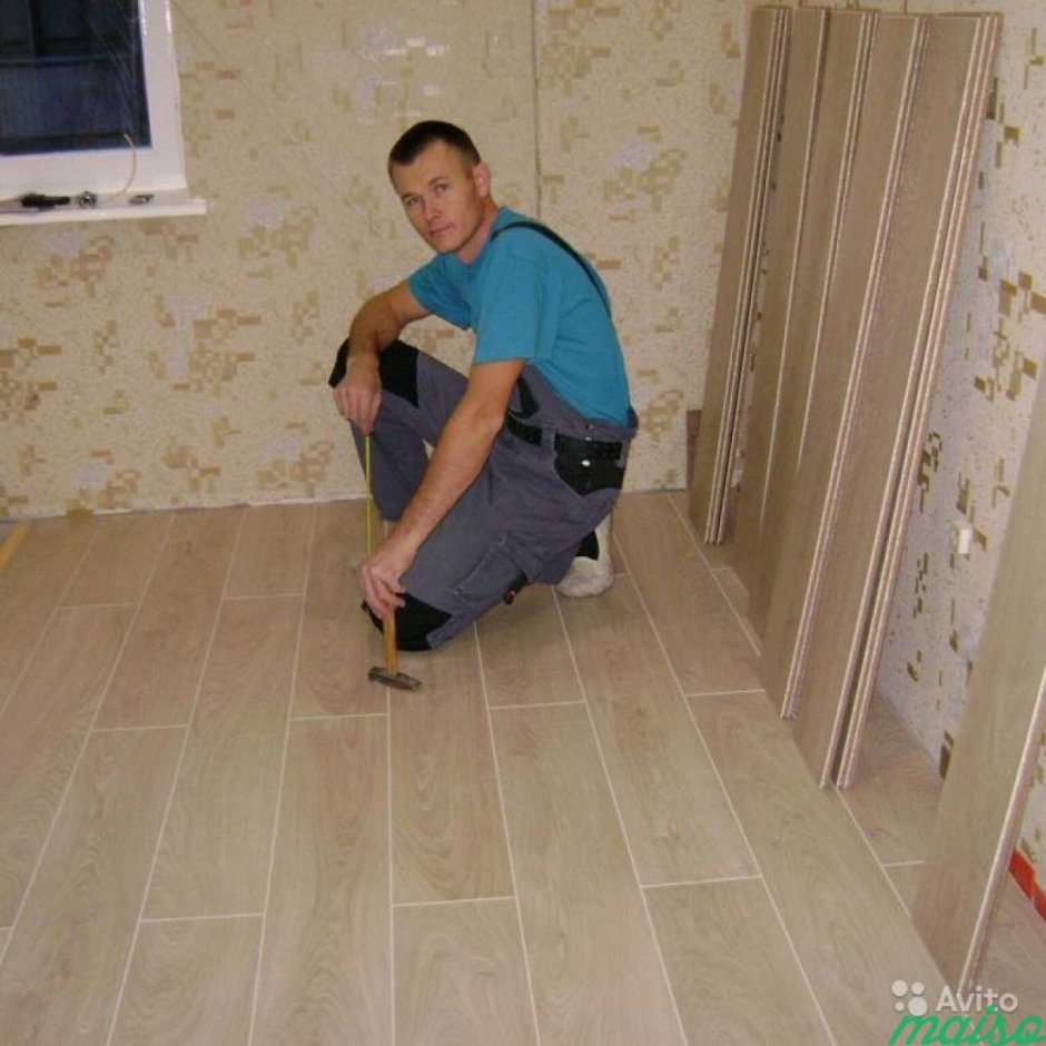 Укладка ламината кирпичиком