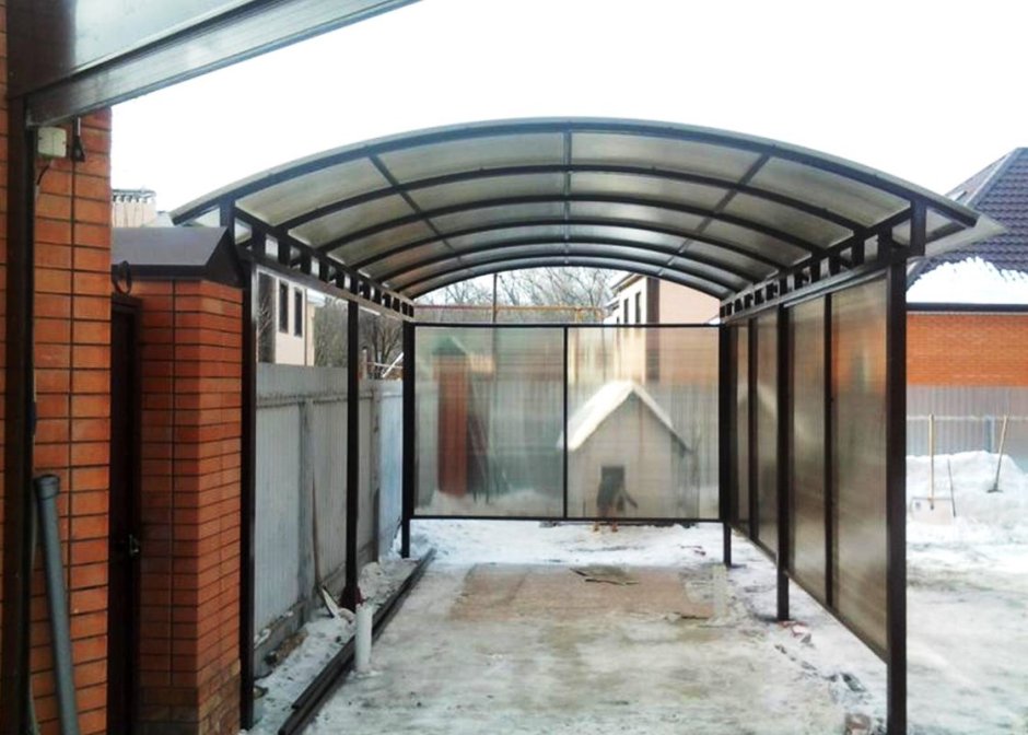 Навес из профилированной трубы