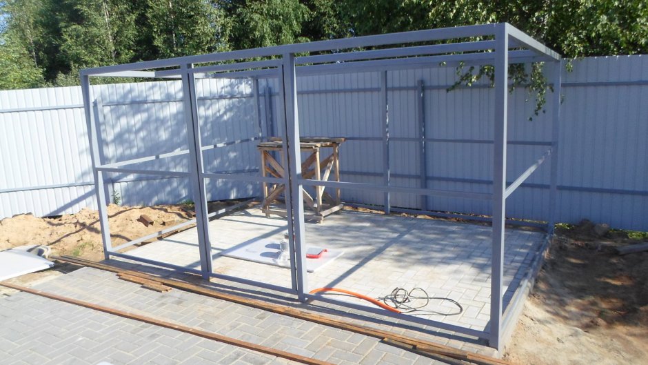 Каркас хозблока 4/2 из профильной трубы 40х20х2