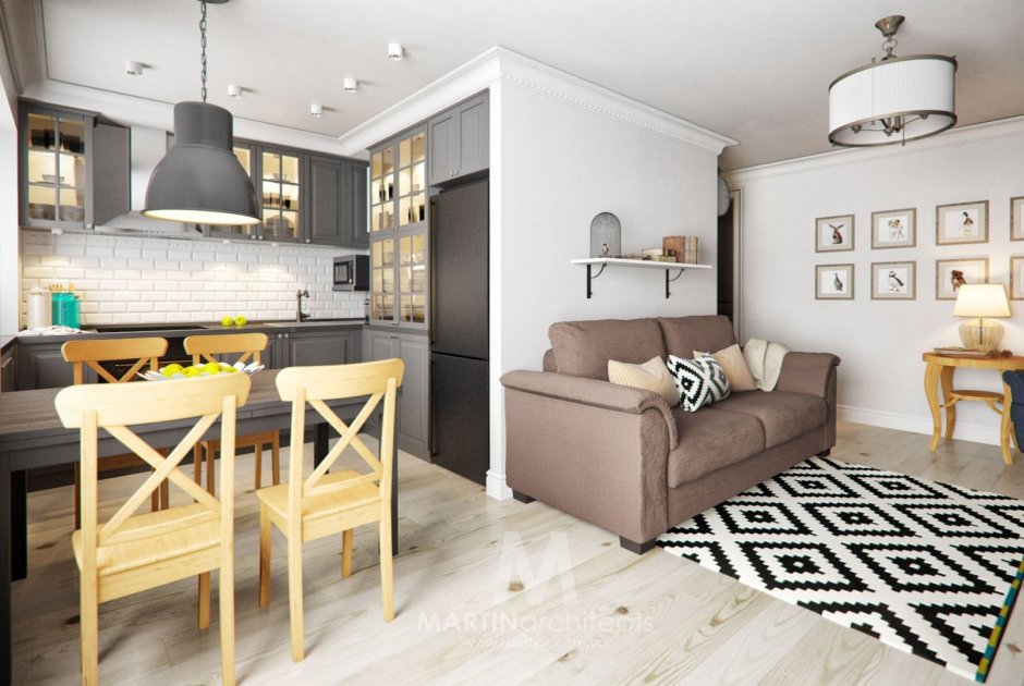 Ikea кухня гостинная 14 кв м