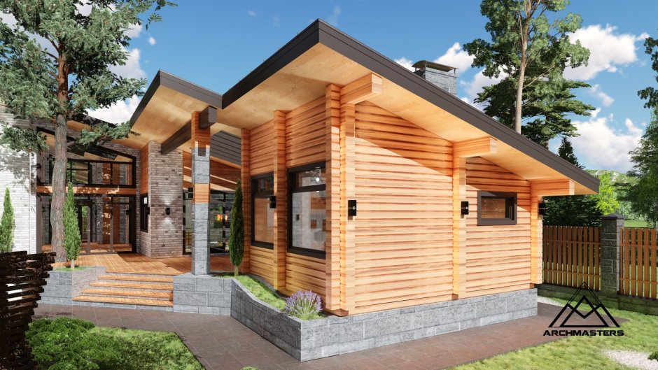 Домик совмещенный с баней