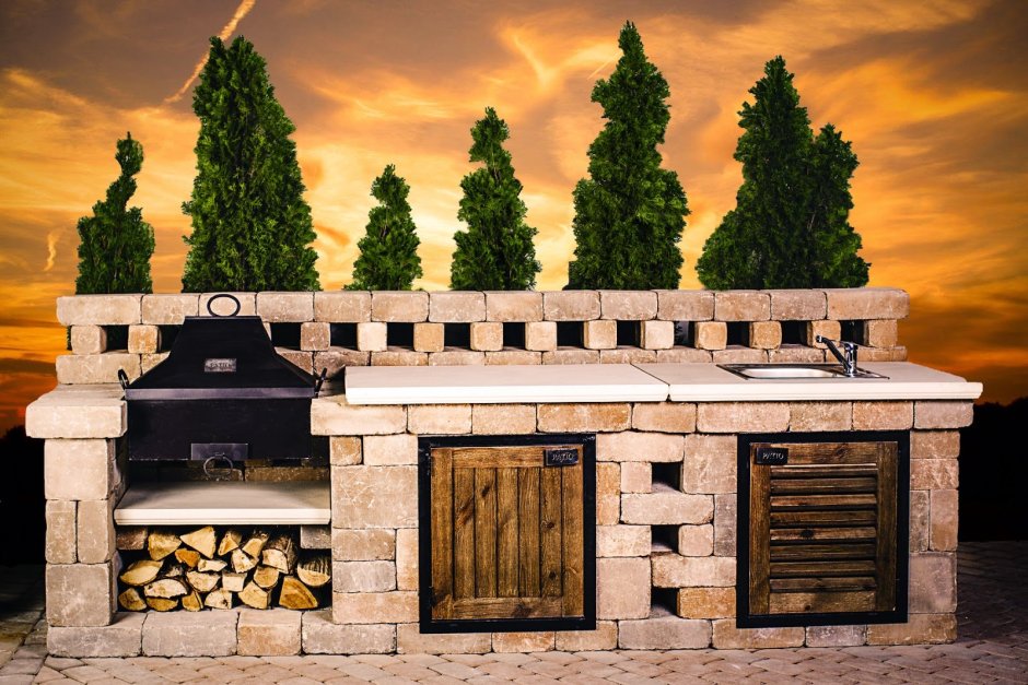 Мангальный комплекс каменный