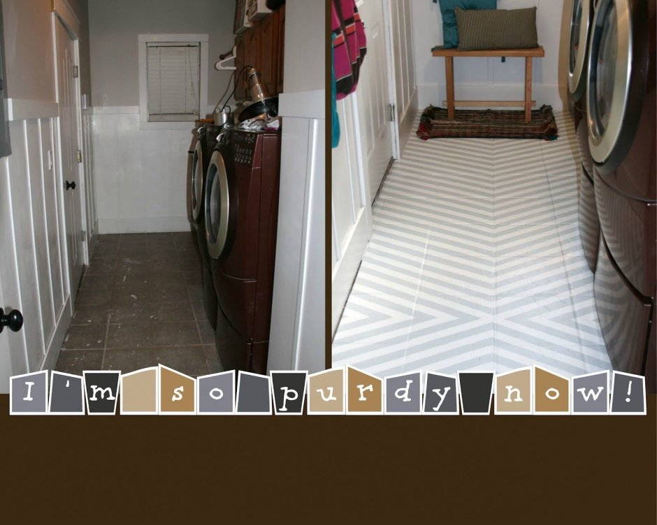 Перекраска плитки до после