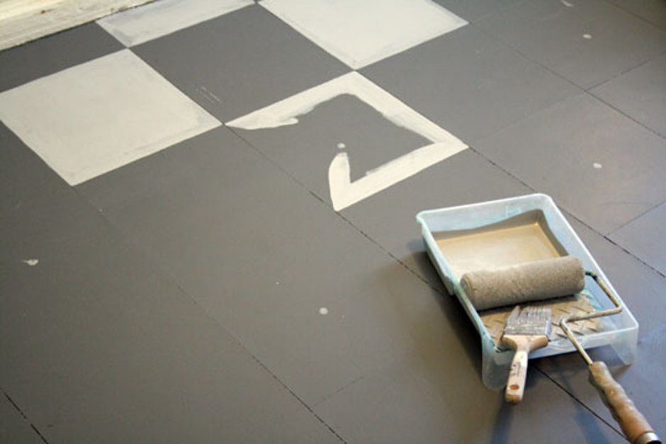 Краска для кафельной плитки на полу