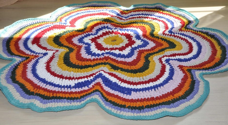 Коврики крючком из старых вещей