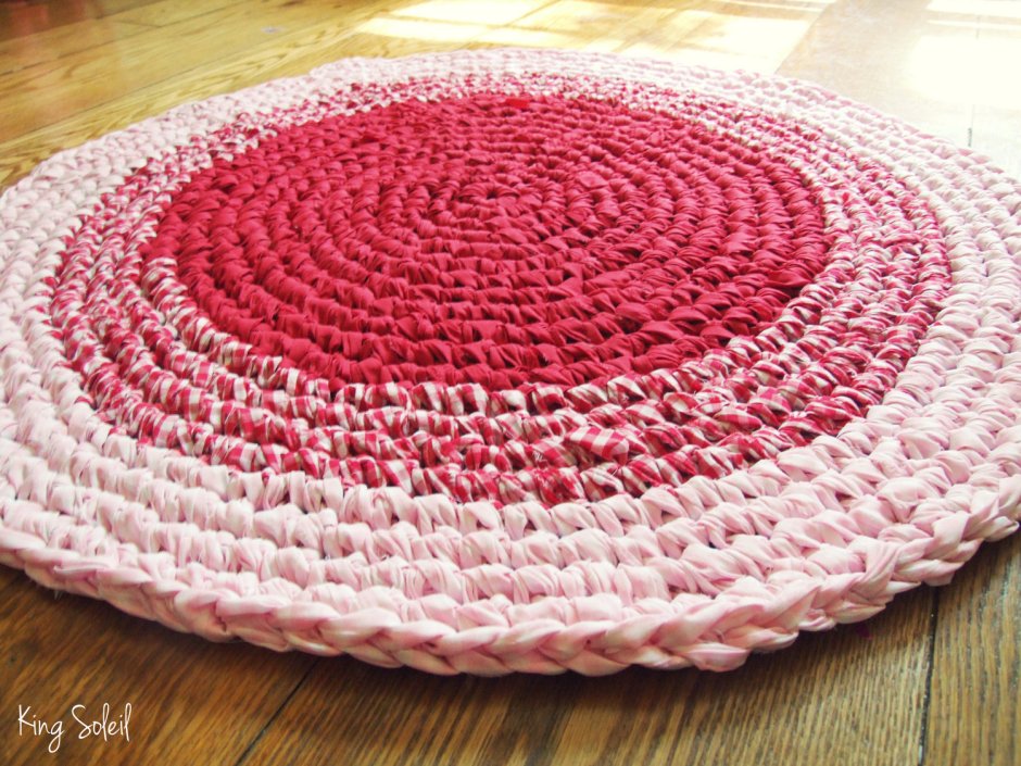 Вязаные коврики из тряпочек