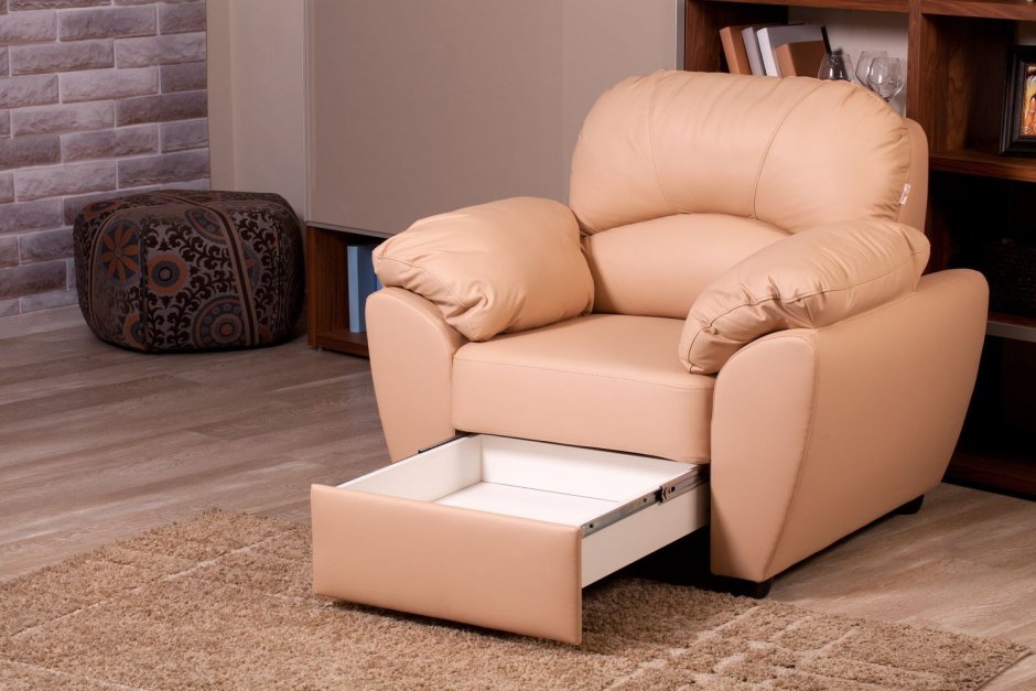 Кресло Эвита кожаное