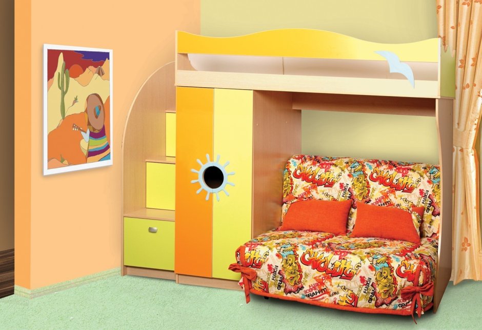 Кровать двухъярусная д1 премиум Олмеко