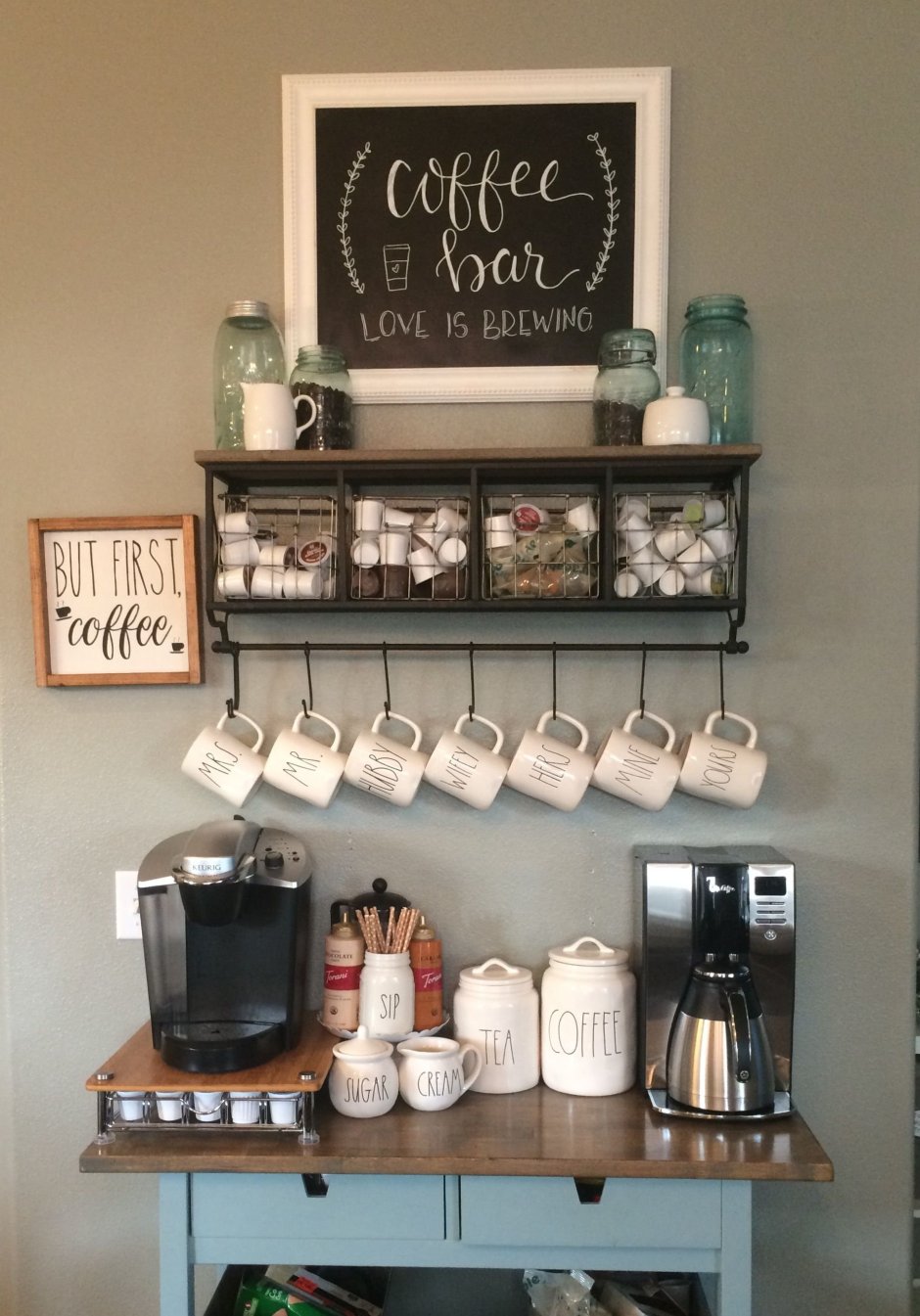 Уголок для кофе на кухне