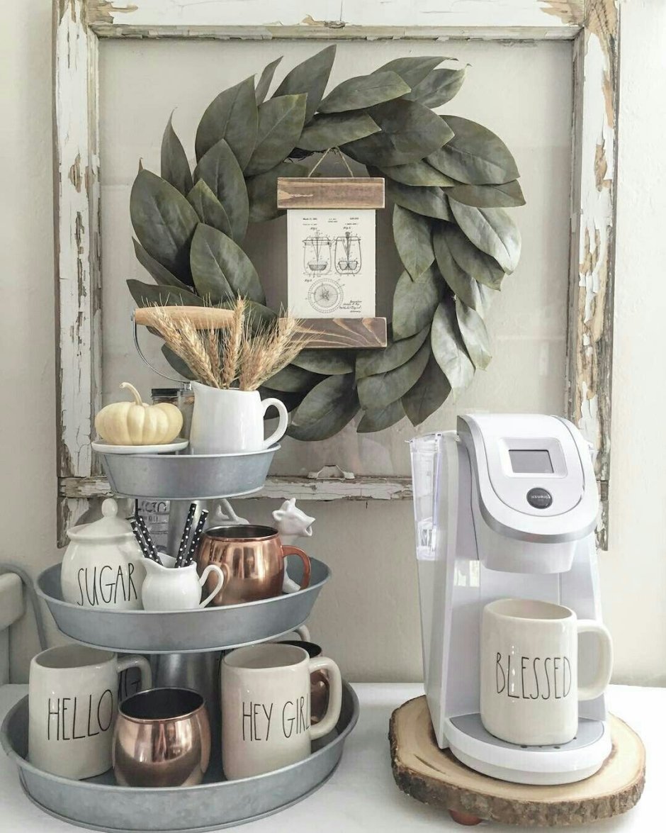 Чайно-кофейный уголок на кухне