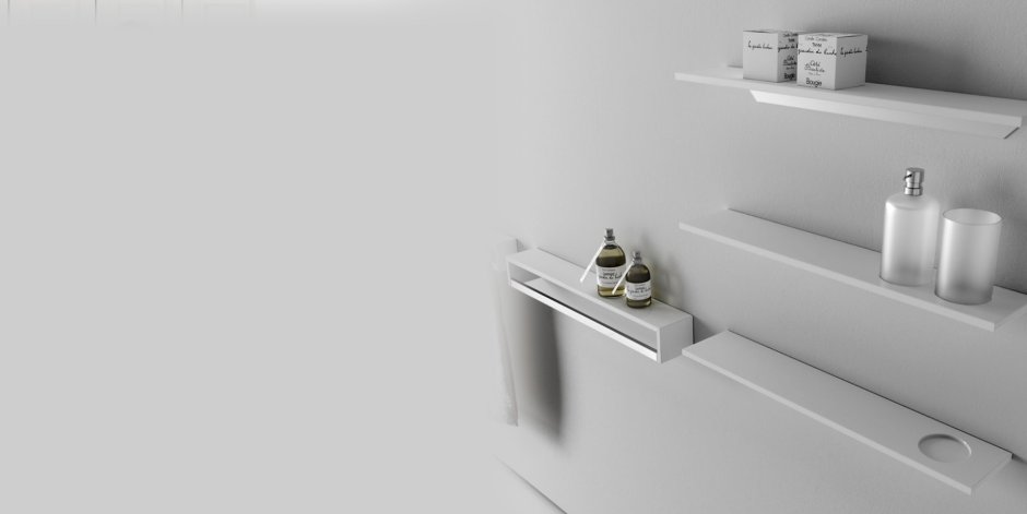 Минималистичные полочки для ванной