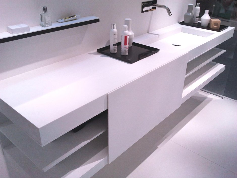 Тумба под раковину с акриловой столешницей