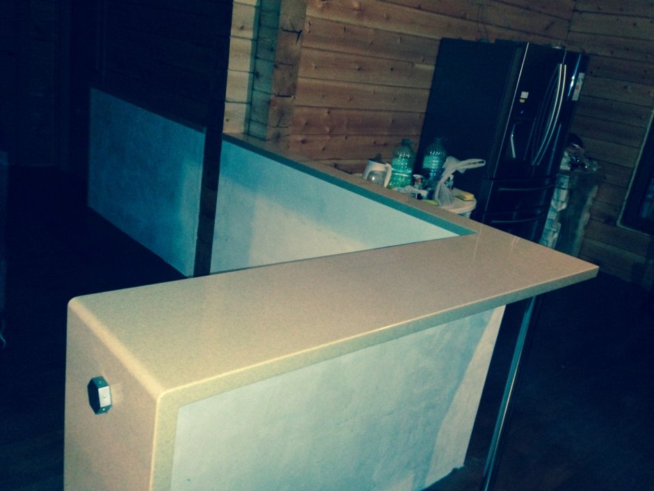 Барная стойка шпон камень